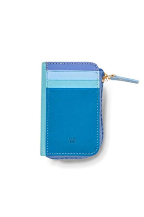 Case Look Kadın Mavi Renkli Fermuarlı Küçük Cüzdan Angel 03