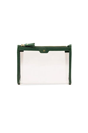 Case Look Kadın Yeşil Detaylı Şeffaf Clutch Tina 10