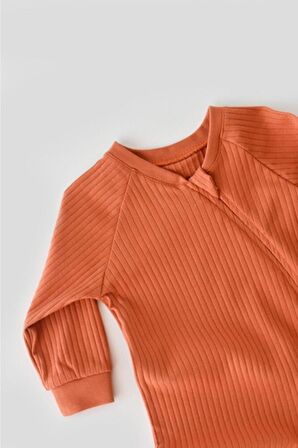 Ribana Turuncu Fermuarlı Bebe Tulum - Csyr4605 - Rebebe