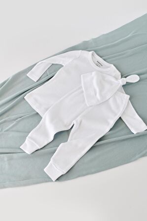 Modal Pantolon & Badi & Şapka Set