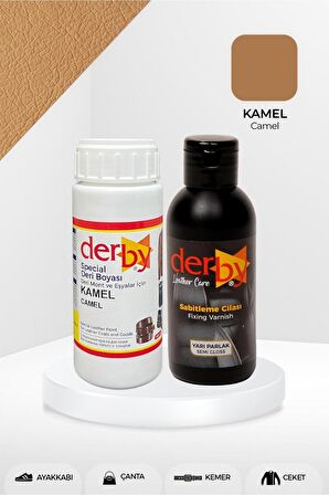 Special Kamel Deri Boyası ve Cilası 100 mL - 2'li Set / Mont Eşya Çanta Deri Boyası