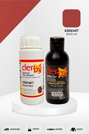 Special Kiremit Deri Boyası ve Cilası 100 mL - 2'li Set / Mont Eşya Çanta Deri Boyası