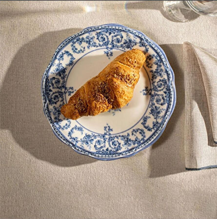 Fecra Majestic Blue 6 Parça Pasta Tabağı Seti