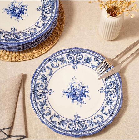 Fecra Majestic Blue 6 Parça Servis Tabağı Seti