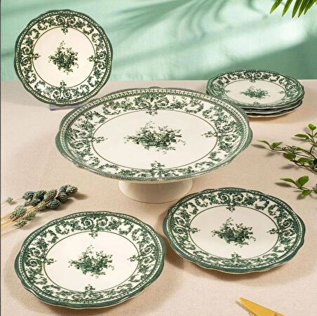 Fecra Majestic Green 8 Parça Sunum Seti