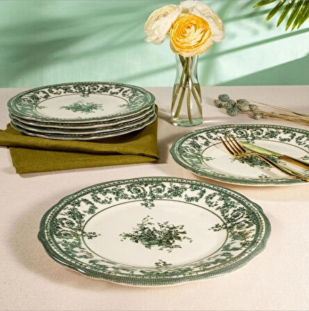 Fecra Majestic Green 6 Parça Servis Tabağı Seti