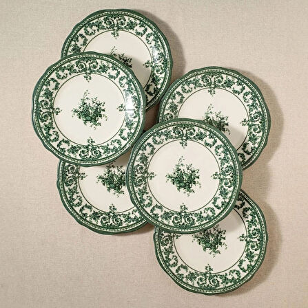 Fecra Majestic Green 6 Parça Servis Tabağı Seti