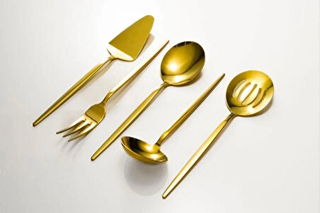 Fecra Pure 5 Parça Servis Seti Gold