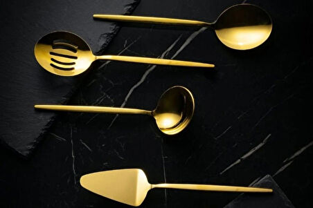 Fecra Pure 5 Parça Servis Seti Gold