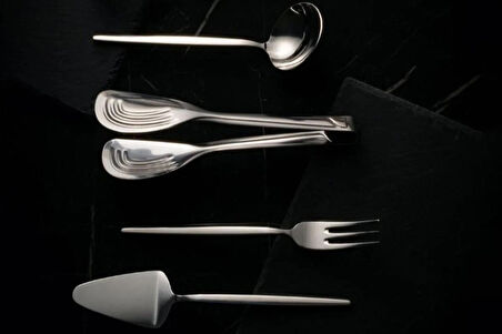 Fecra Luxe Silver 6 Parça Servis Seti Sade
