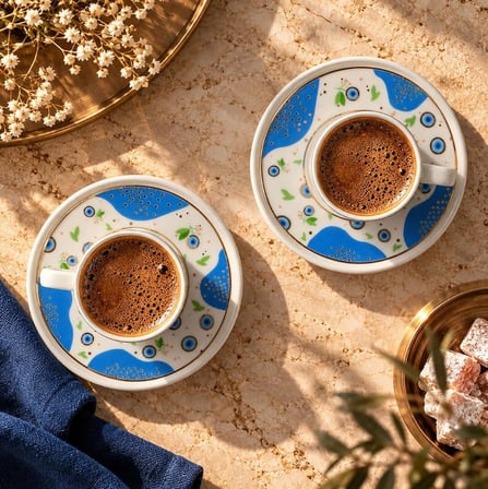 Fecra Tılsım 4 Parça Kahve Fincan Takımı