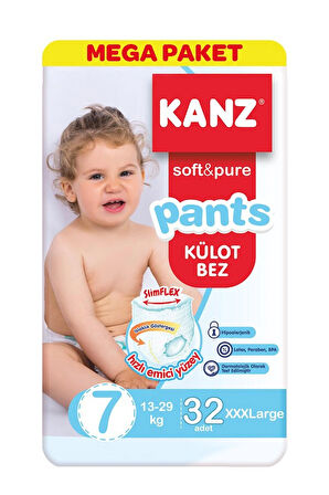 KANZ KÜLOT BEBEK BEZİ NO:7 XXLARGE 20-30 KĞ