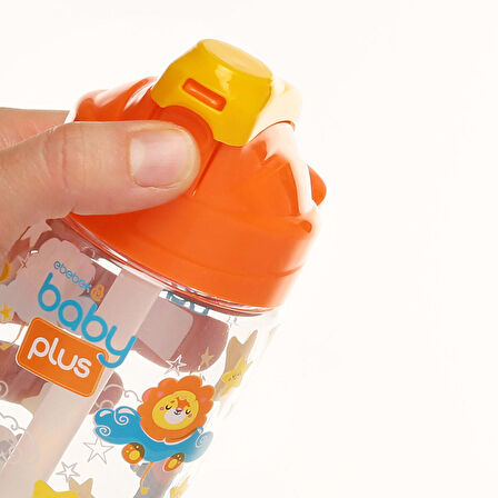baby plus Desenli Sert Silikon Uçlu Tritan Bebek Suluk 500 cc Asortili