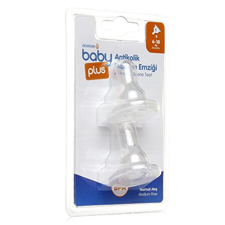 Baby Plus Antikolik Orta Akış 6 - 18 Ay Biberon Emziği