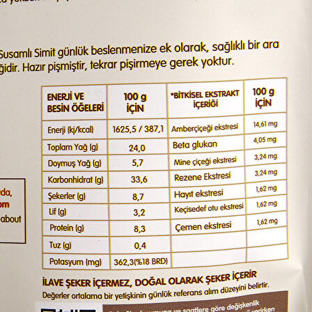 Promalt Zerdeçal - Susamlı Simit 100 gr