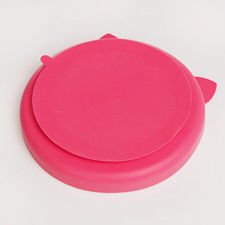 baby plus Vakum Tabanli Silikon Tabak - Coral Pink