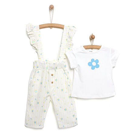 Tuffy Baby in Bloom Salopet-Tshirt Kız Bebek