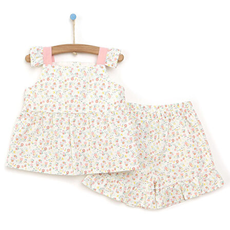 Bebbek Colorful World Çiçekli Bluz-Şort Takım Kız Bebek