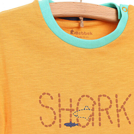 Bebbek Baby Shark Tshirt-Şort Takım Erkek Bebek