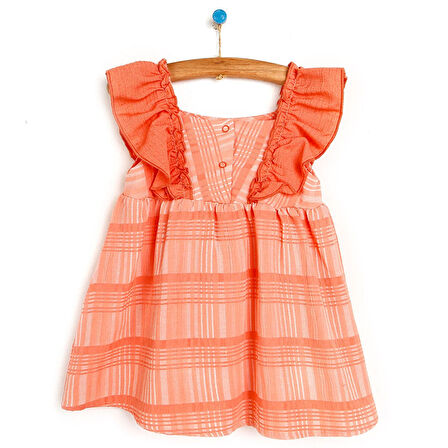HelloBaby Basic Kız Bebek Krinkıl Fırfırlı Elbise