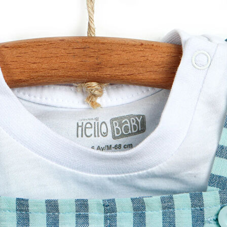 HelloBaby Beach Party Salopet-Tshirt Erkek Bebek