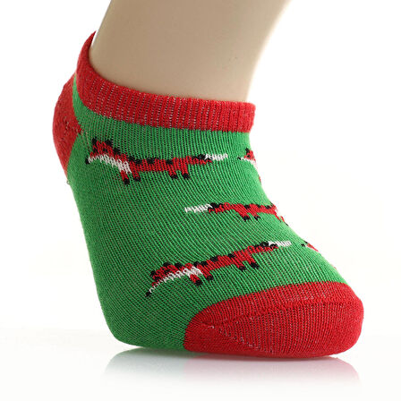 HelloBaby Tilki Desenli 3'lü Babet Çorap 3'lü Babet Çorap Erkek Bebek