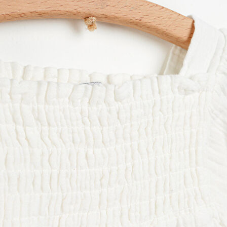 HelloBaby Basic Balon Kollu Poplin Bluz Kız Bebek