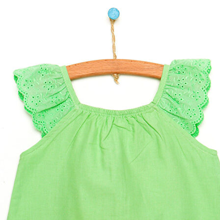 HelloBaby Basic Kız Bebek Fırfır Askılı Bluz Kız Bebek