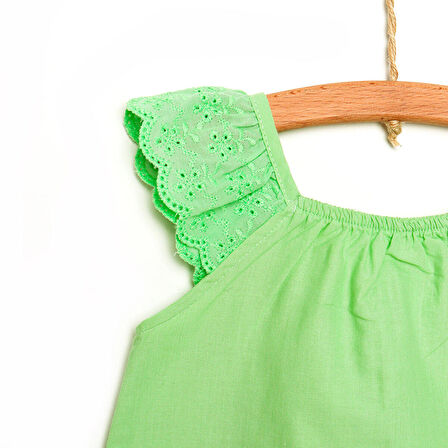 HelloBaby Basic Kız Bebek Fırfır Askılı Bluz Kız Bebek