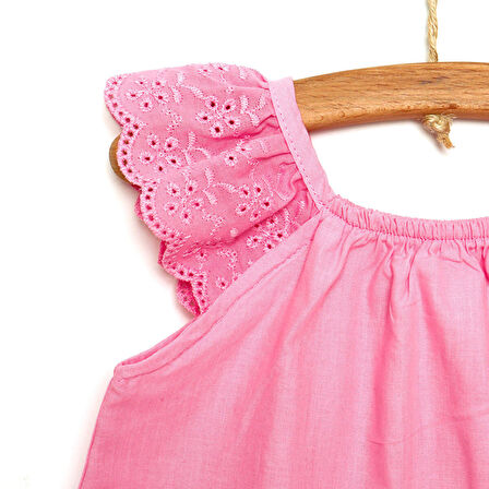 HelloBaby Basic Kız Bebek Fırfır Askılı Bluz Kız Bebek