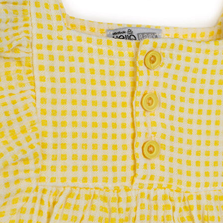 HelloBaby Basic Sarı Pötikareli Bluz Kız Bebek