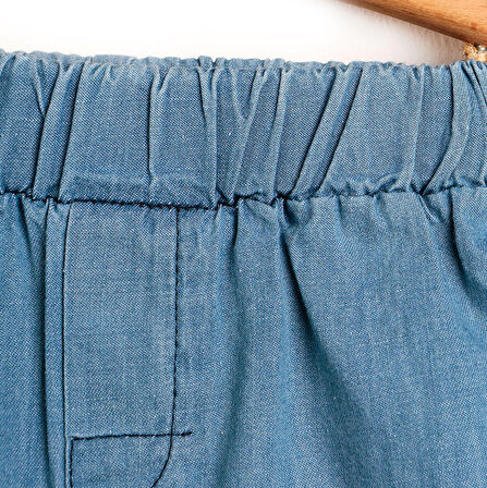 HelloBaby Basic Kız Bebek İnce Denim Şort Kız Bebek