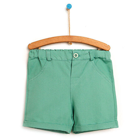 HelloBaby Basic Erkek Bebek Yeşil Bermuda Şort Erkek Bebek