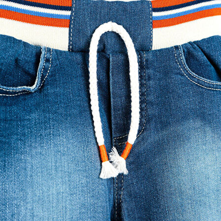 HelloBaby Basic Erkek Bebek Lastikli Denim Şort Erkek Bebek
