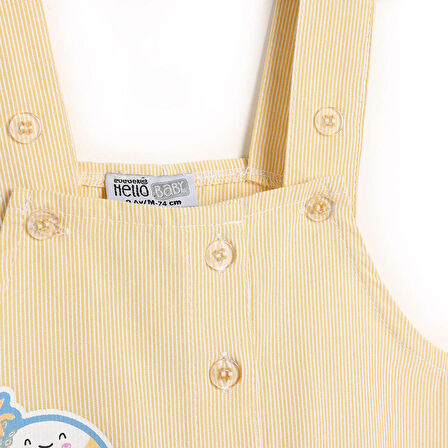 HelloBaby Basic Düğmeli Salopet-Tshirt Erkek Bebek