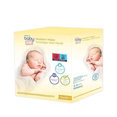 baby me Yenidoğan Islak Mendil 12x40 Adet