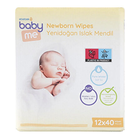 baby me Yenidoğan Islak Mendil 12x40 Adet