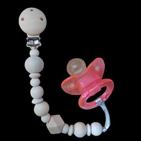 Baby Dycey baby dcey Doğal Ahşap Emzik Askısı