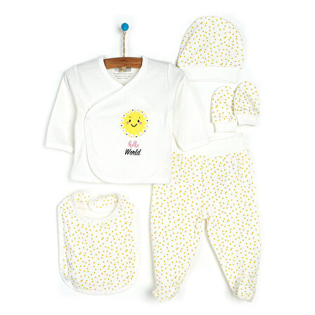 HelloBaby Yenidoğan Bebek Sunshine 5li Askılı Hastane Çıkışı Unisex
