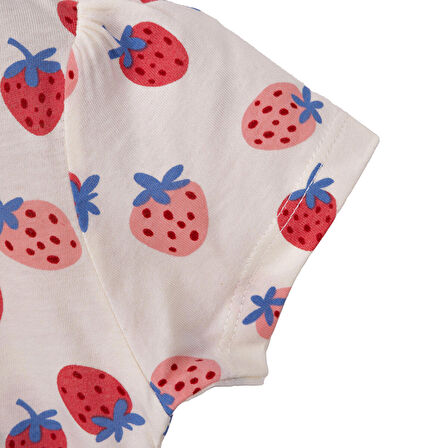 HelloBaby Basic Çilek Baskılı Tshirt Kız Bebek