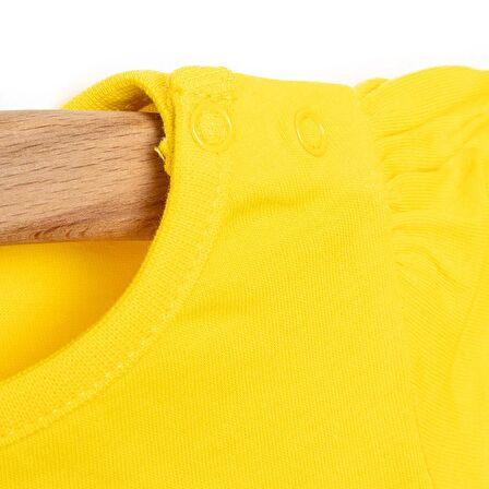 HelloBaby Basic Kedili Gökkuşağı Baskılı Tshirt Kız Bebek