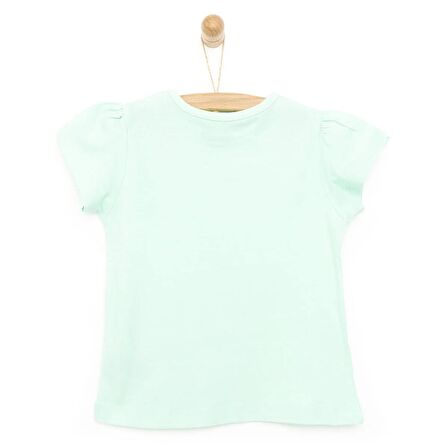 HelloBaby Basic Renkli Kedi Baskılı Tshirt Kız Bebek