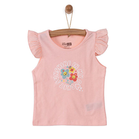 HelloBaby Basic Papatya Baskılı Atlet Tshirt Kız Bebek