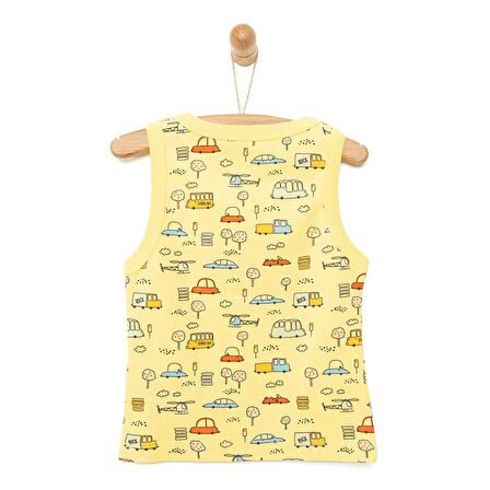 HelloBaby Basic Araba Baskılı Atlet Tshirt Erkek Bebek