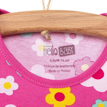 HelloBaby Basic Papatya Baskılı Atlet Tshirt Kız Bebek