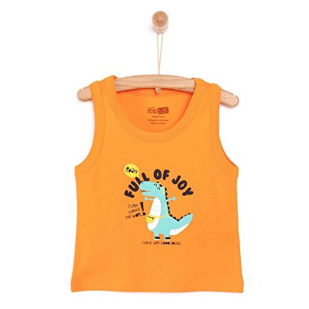 HelloBaby Basic Sevimli Dinozor Baskılı Tshirt Erkek Bebek