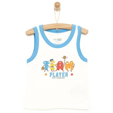 HelloBaby Basic Basketbol Temalı Tshirt Erkek Bebek