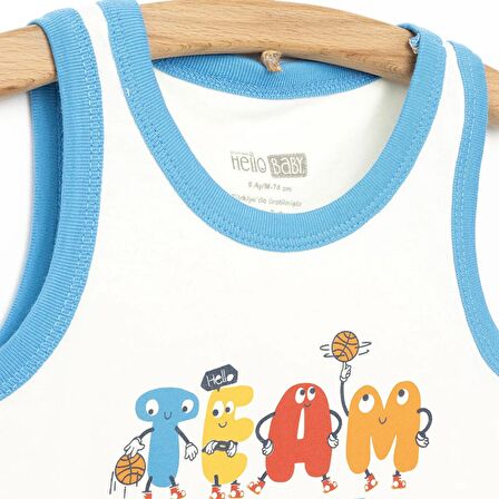 HelloBaby Basic Basketbol Temalı Tshirt Erkek Bebek
