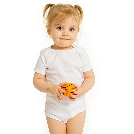 HelloBaby Beyaz Body Kısa Kol