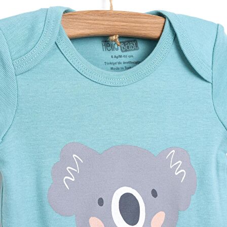 HelloBaby Sevimli Hayvan Surat Kısa Kol Body Unisex